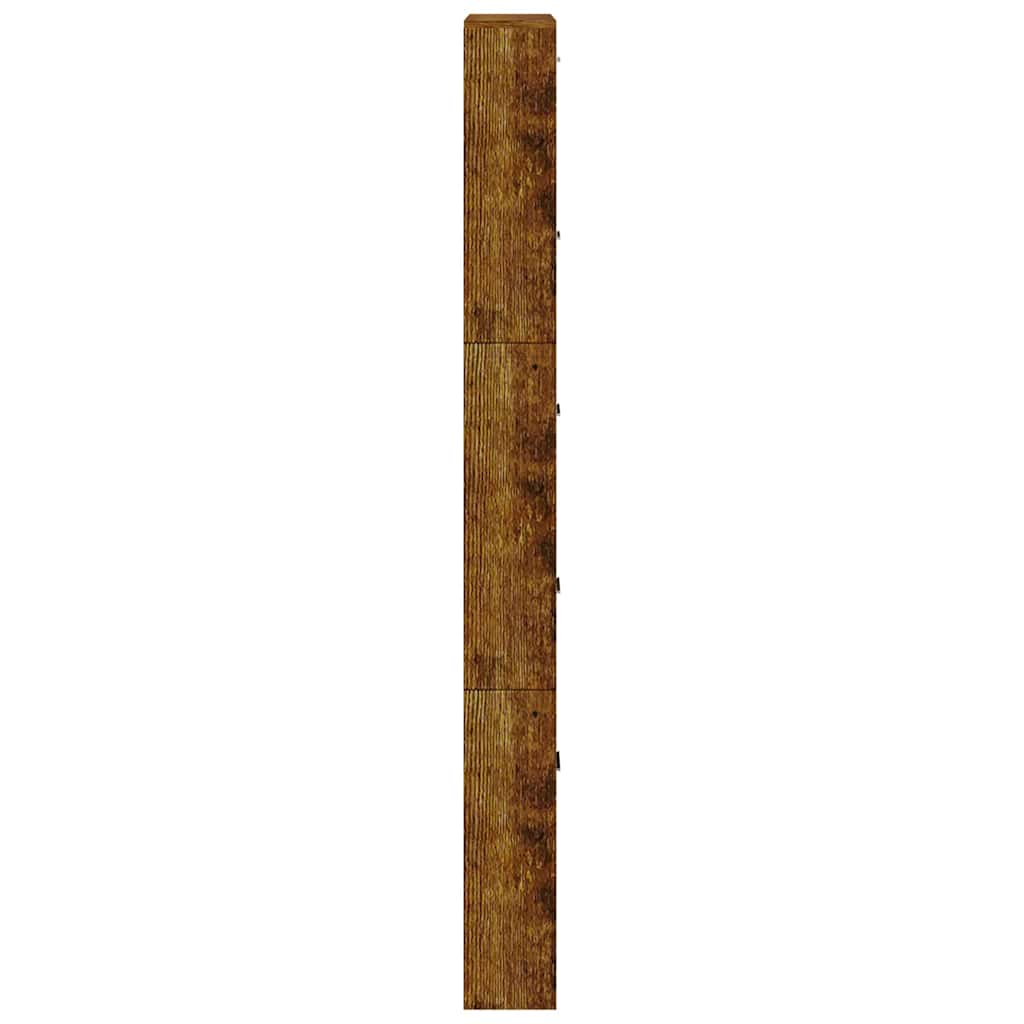 vidaXL Schuhschrank Räuchereiche 59x17x169 cm Holzwerkstoff