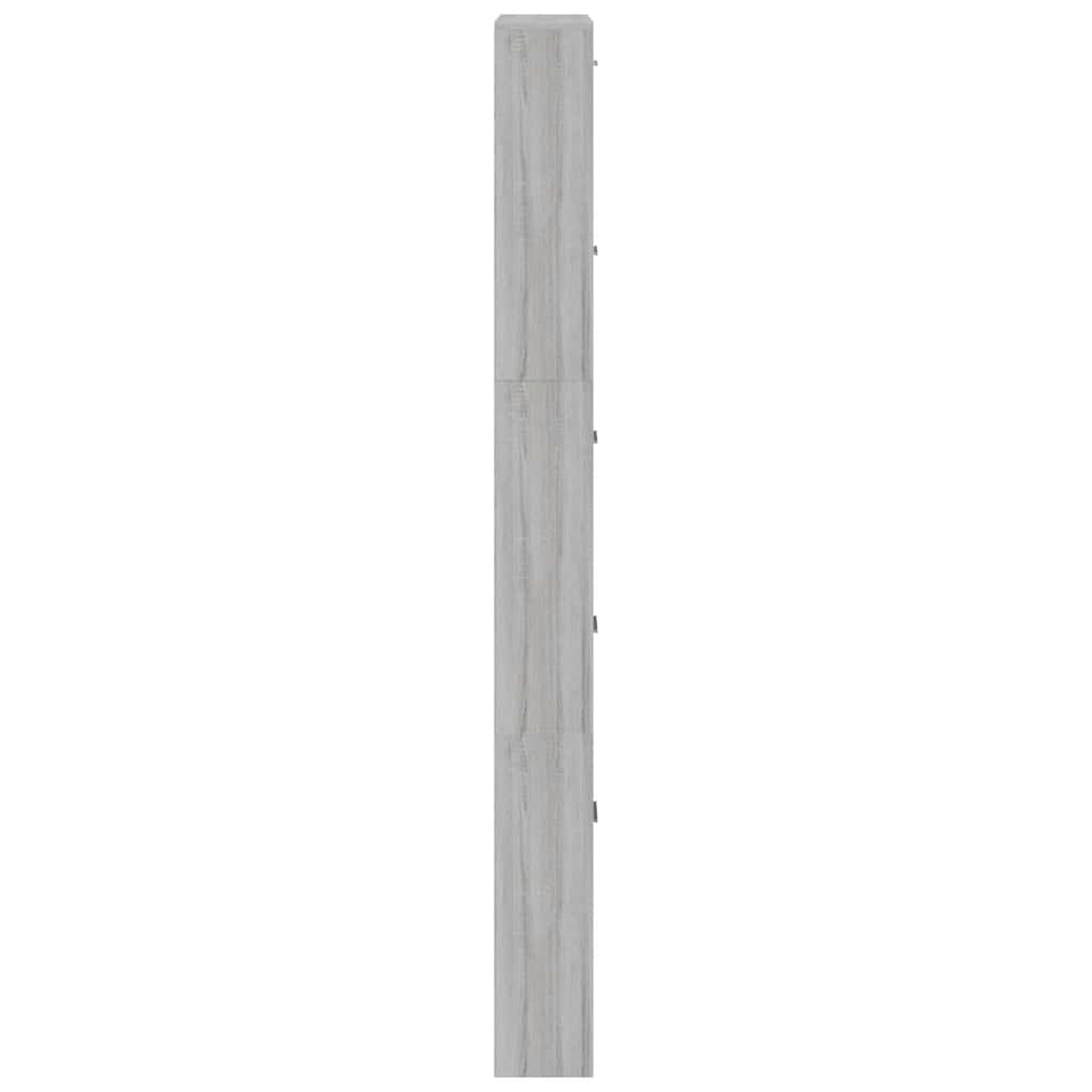 vidaXL Schuhschrank Grau Sonoma 59x17x169 cm Holzwerkstoff