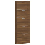 vidaXL Schuhschrank Braun Eichen-Optik 59x17x169 cm Holzwerkstoff
