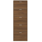 vidaXL Schuhschrank Braun Eichen-Optik 59x17x169 cm Holzwerkstoff