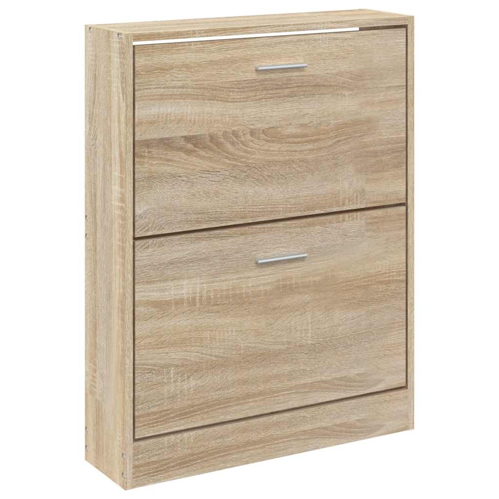 vidaXL Schuhschrank Eiche 59 x 17 x 81 cm Holzwerkstoff