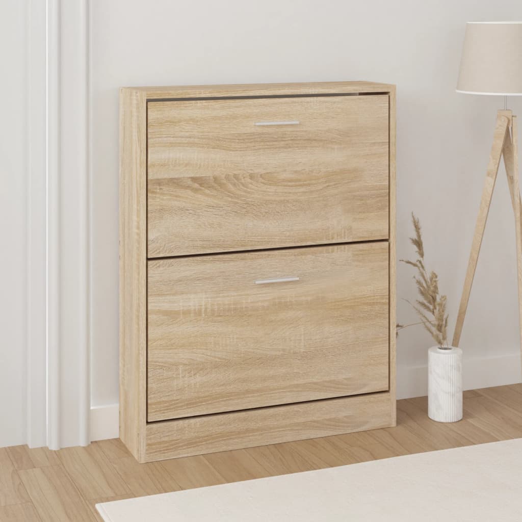 vidaXL Schuhschrank Eiche 59 x 17 x 81 cm Holzwerkstoff