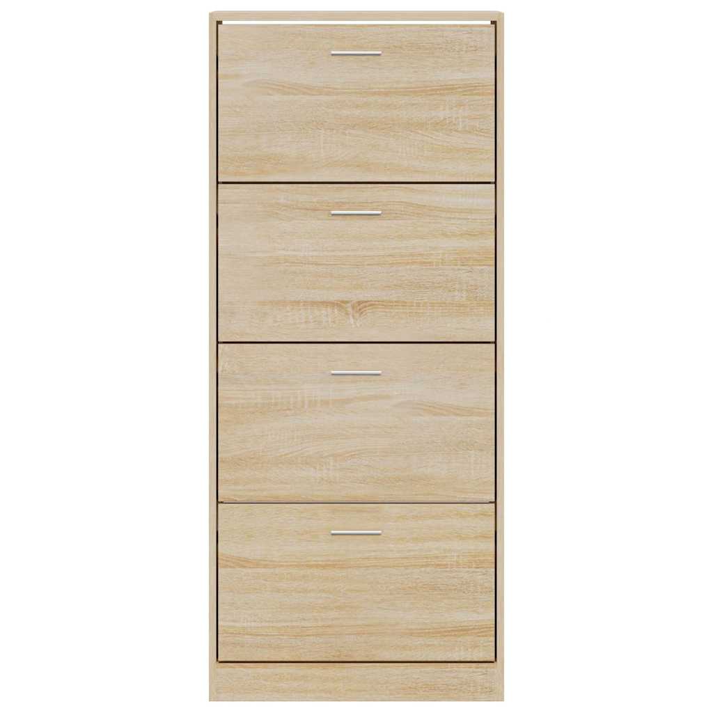 vidaXL Schuhschrank Sonoma-Eiche 63x24x147 cm Holzwerkstoff