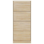 vidaXL Schuhschrank Sonoma-Eiche 63x24x147 cm Holzwerkstoff
