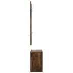 vidaXL 3-tlg. Flurmöbel-Set Räuchereiche Holzwerkstoff