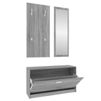 vidaXL 3-tlg. Flurmöbel-Set Grau Sonoma Holzwerkstoff