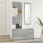 vidaXL 3-tlg. Flurmöbel-Set Grau Sonoma Holzwerkstoff
