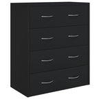 vidaXL Kommode mit 4 Schubladen 60×30,5×71 cm Schwarz