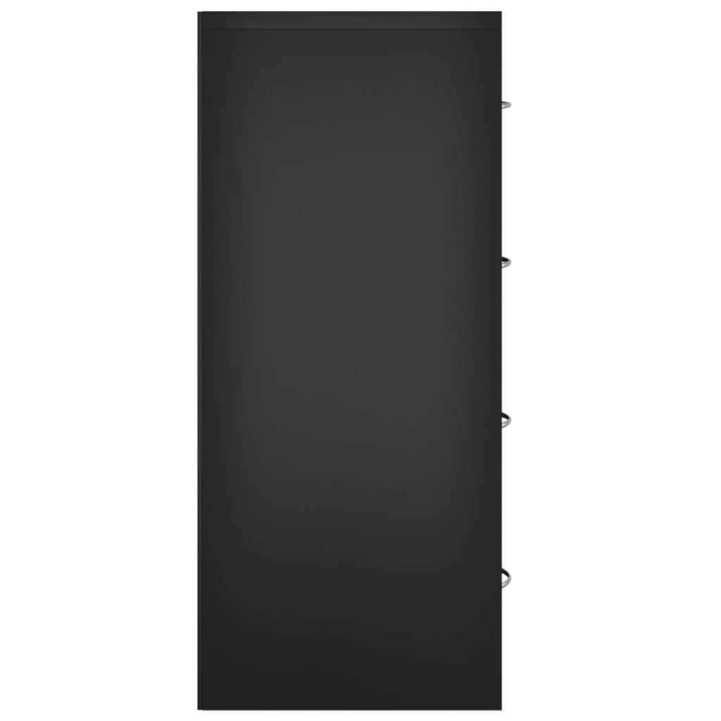 vidaXL Kommode mit 4 Schubladen 60×30,5×71 cm Schwarz