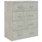 vidaXL Kommode mit 4 Schubladen 60x30,5x71 cm Betongrau
