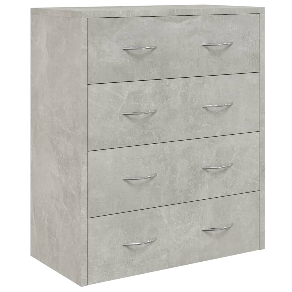 vidaXL Kommode mit 4 Schubladen 60x30,5x71 cm Betongrau