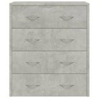 vidaXL Kommode mit 4 Schubladen 60x30,5x71 cm Betongrau