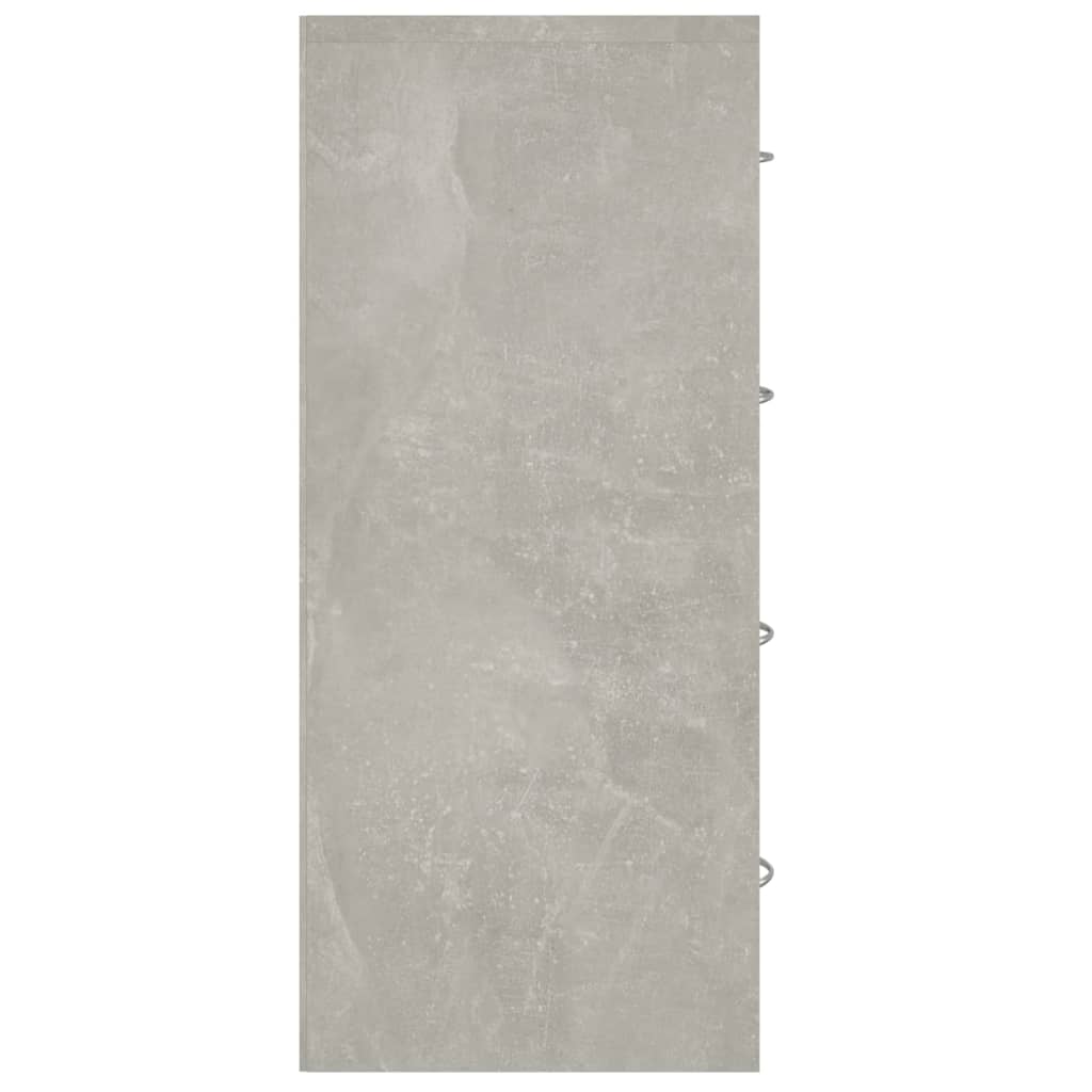 vidaXL Kommode mit 4 Schubladen 60x30,5x71 cm Betongrau