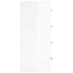 vidaXL Kommode mit 4 Schubladen 60x30,5x71 cm Hochglanz-Weiß