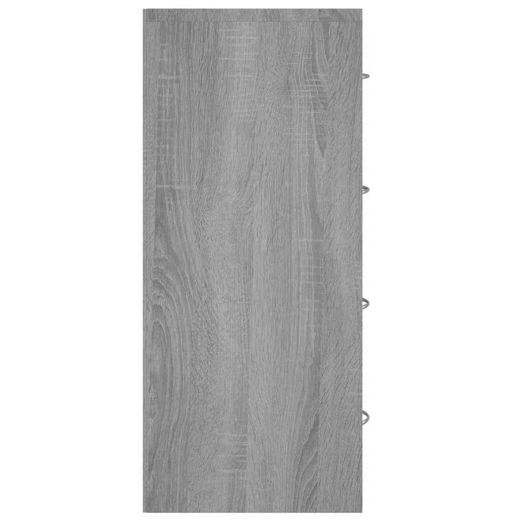 vidaXL Kommode mit 4 Schubladen 60x30,5x71 cm Grau Sonoma