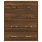 vidaXL Kommode mit 4 Schubladen 60x30,5x71 cm Braun Eichen-Optik