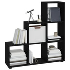 vidaXL Treppenregal Schwarz 107 cm Holzwerkstoff