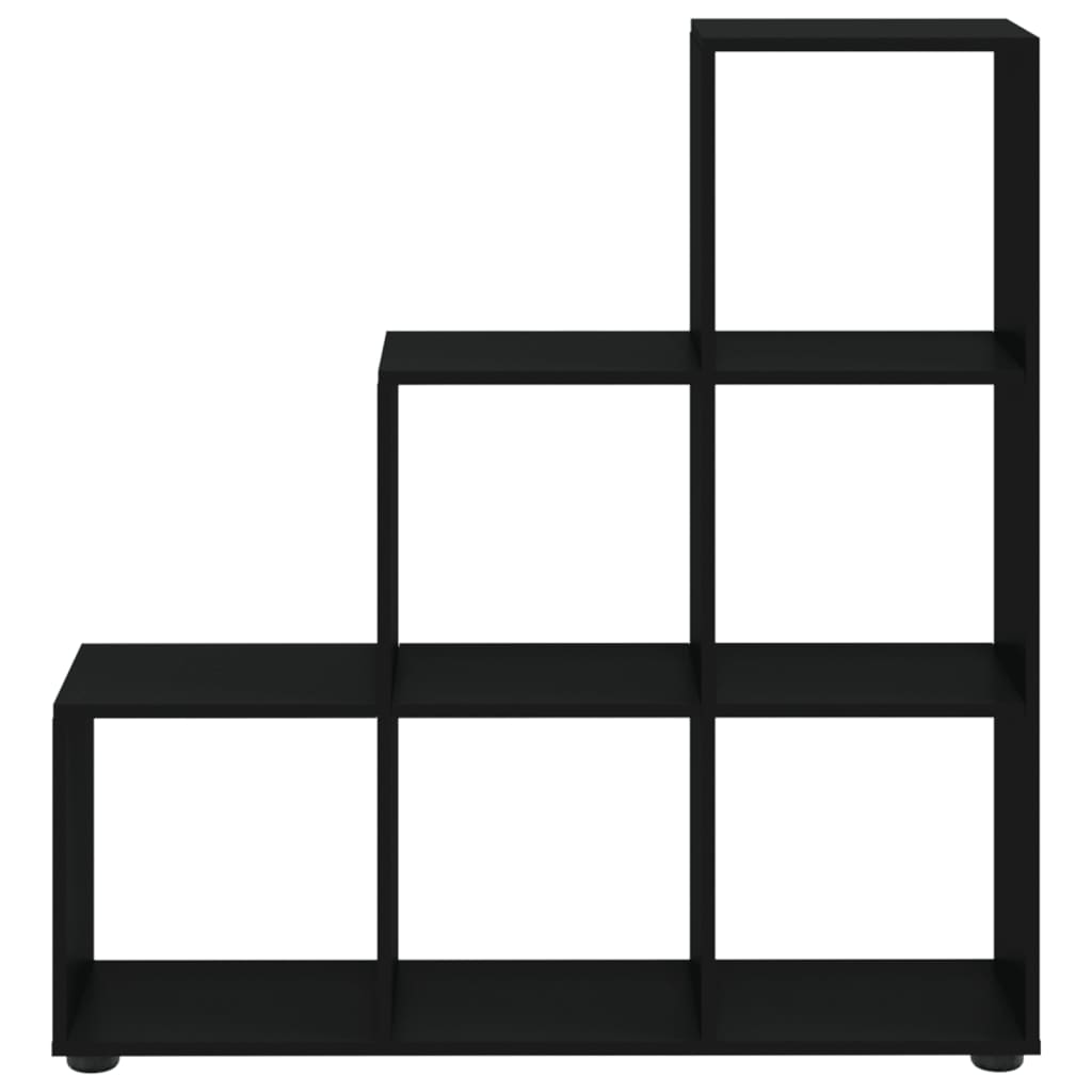 vidaXL Treppenregal Schwarz 107 cm Holzwerkstoff