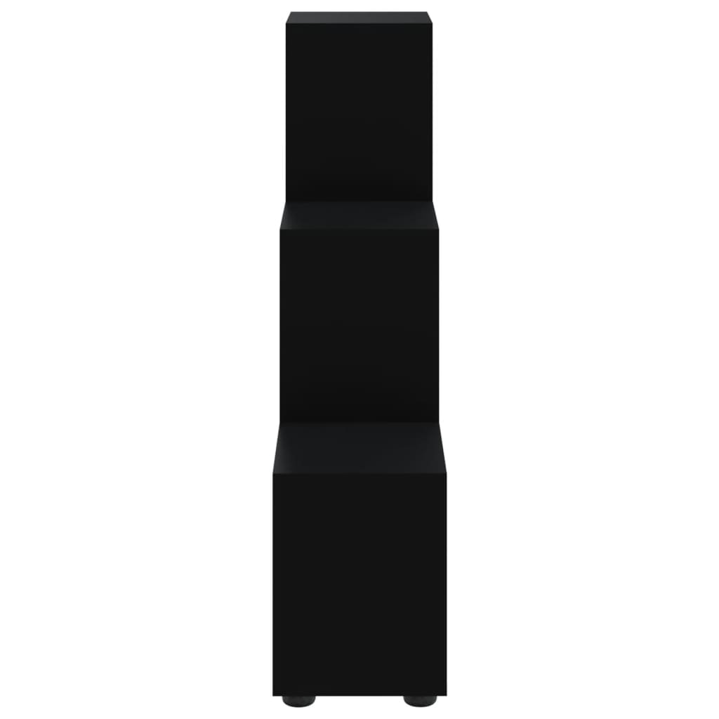 vidaXL Treppenregal Schwarz 107 cm Holzwerkstoff