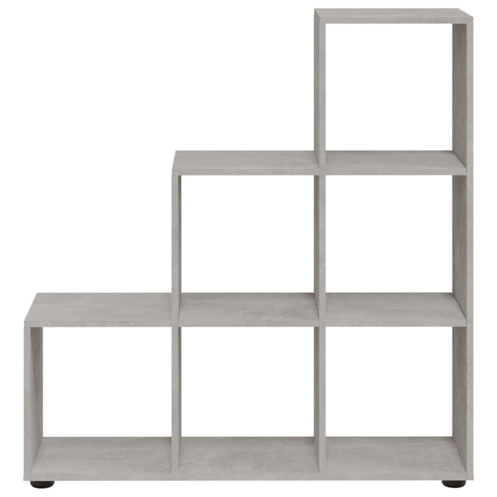 vidaXL Treppenregal Betongrau 107 cm Holzwerkstoff