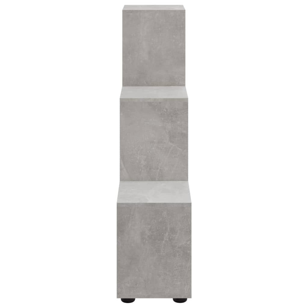 vidaXL Treppenregal Betongrau 107 cm Holzwerkstoff