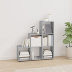 vidaXL Treppenregal Grau Sonoma 107 cm Holzwerkstoff