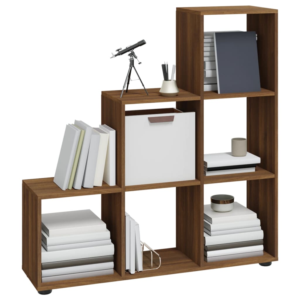 vidaXL Treppenregal Braun Eichen-Optik 107 cm Holzwerkstoff