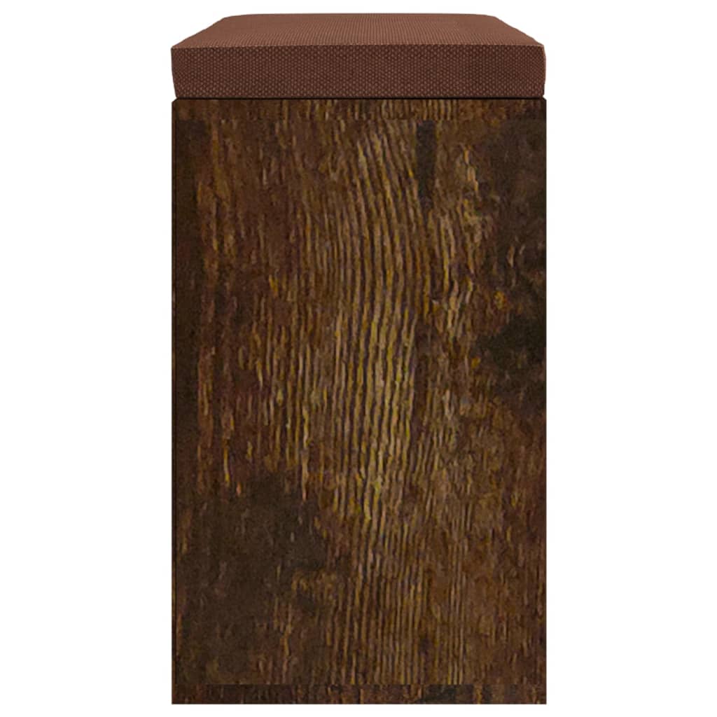 vidaXL Schuhbank Räuchereiche 103x30x48 cm Holzwerkstoff
