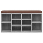 vidaXL Schuhbank Grau Sonoma 103x30x48 cm Holzwerkstoff