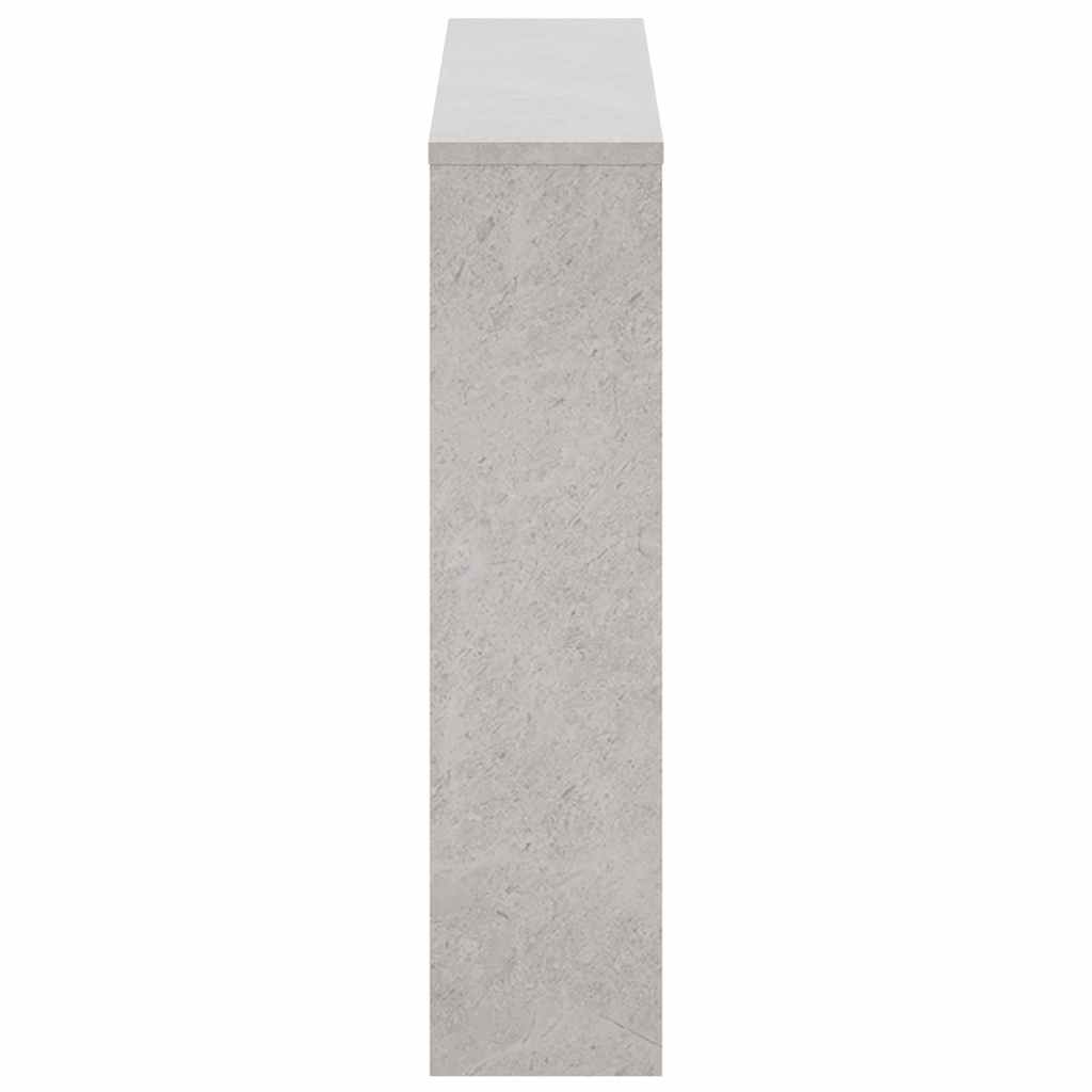 vidaXL Schuhschrank mit Spiegel 2 Fächer Betongrau 63x17x67 cm