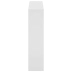 vidaXL Schuhschrank mit Spiegel 2 Fächer Hochglanz-Weiß 63x17x67 cm