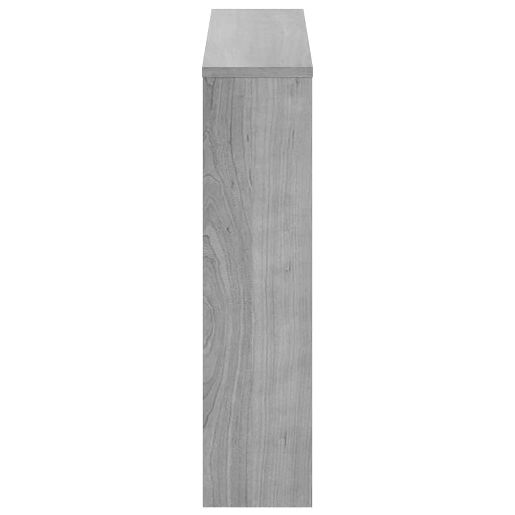 vidaXL Schuhschrank mit Spiegel 2 Fächer Grau Sonoma 63x17x67 cm