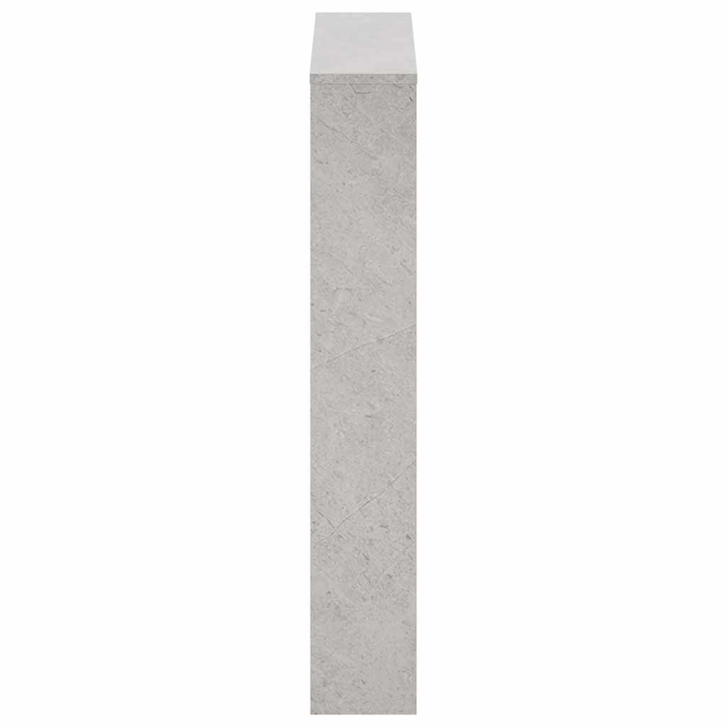 vidaXL Schuhschrank mit Spiegel 3 Fächer Betongrau 63x17x102,5 cm