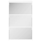 vidaXL Schuhschrank mit Spiegel 3-lagig Hochglanzweiß 63x17x102,5 cm