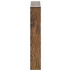 vidaXL Schuhschrank mit Spiegel 3 Fächer Räuchereiche 63x17x102,5 cm