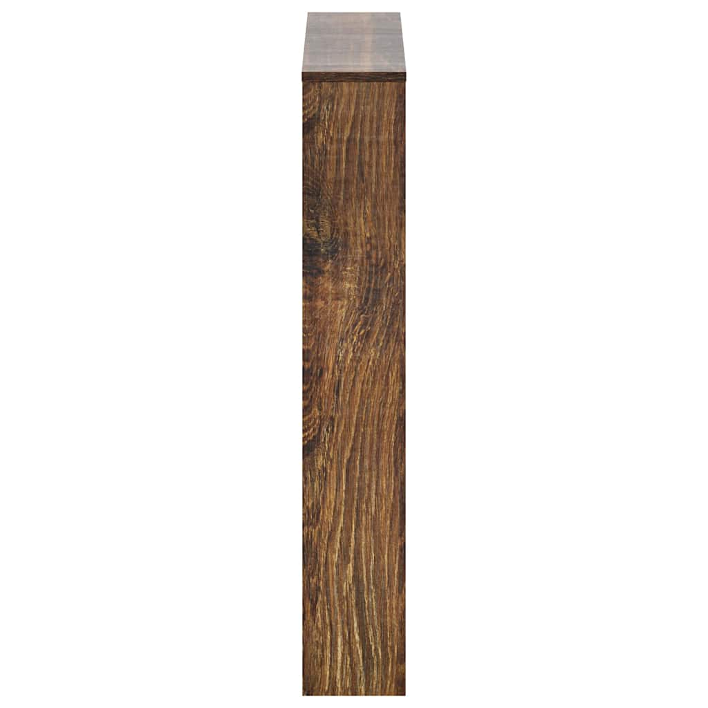 vidaXL Schuhschrank mit Spiegel 3 Fächer Räuchereiche 63x17x102,5 cm