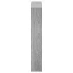 vidaXL Schuhschrank mit Spiegel 3 Fächer Grau Sonoma 63x17x102,5 cm