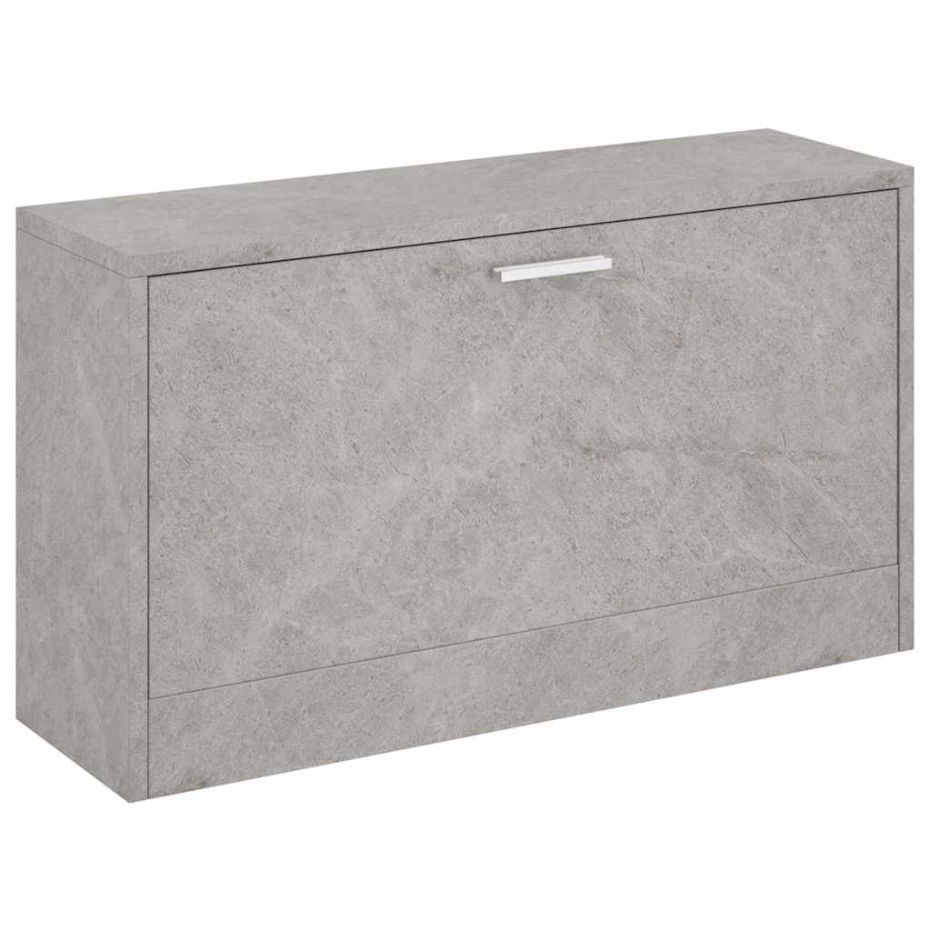 vidaXL Schuhbank Betongrau 80x24x45 cm Holzwerkstoff