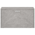 vidaXL Schuhbank Betongrau 80x24x45 cm Holzwerkstoff