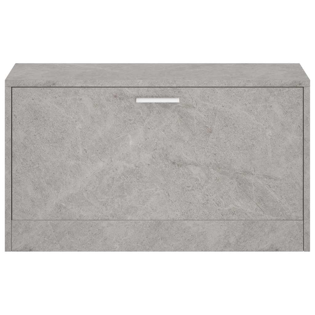 vidaXL Schuhbank Betongrau 80x24x45 cm Holzwerkstoff