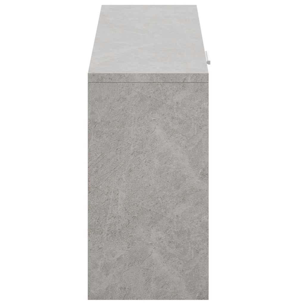 vidaXL Schuhbank Betongrau 80x24x45 cm Holzwerkstoff