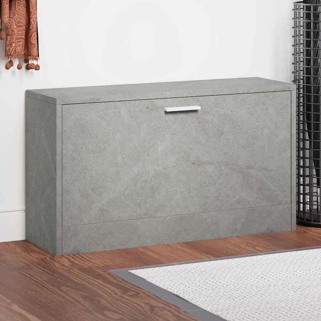 vidaXL Schuhbank Betongrau 80x24x45 cm Holzwerkstoff
