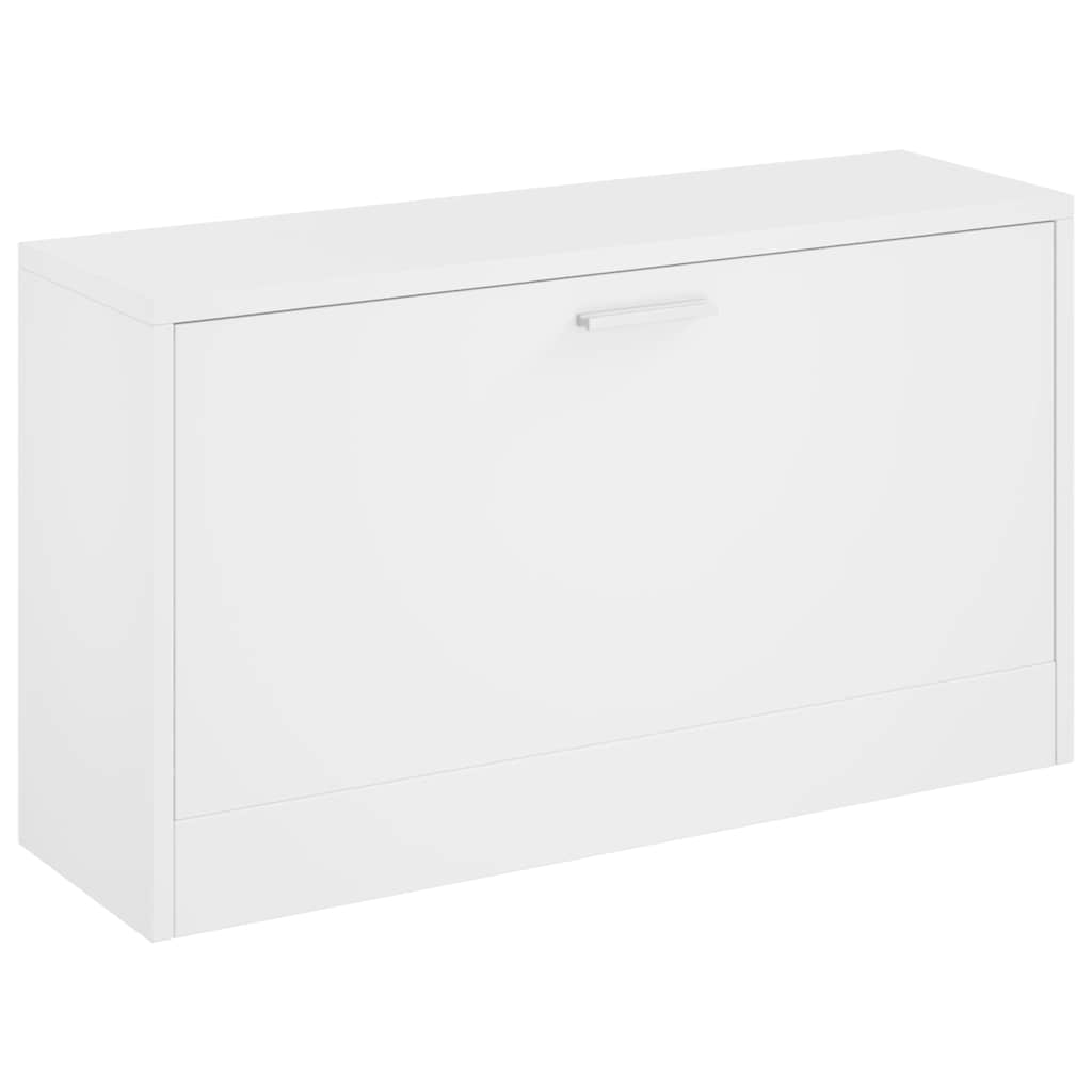 vidaXL Schuhbank Hochglanz-Weiß 80 x 24 x 45 cm Holzwerkstoff