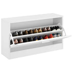 vidaXL Schuhbank Hochglanz-Weiß 80 x 24 x 45 cm Holzwerkstoff