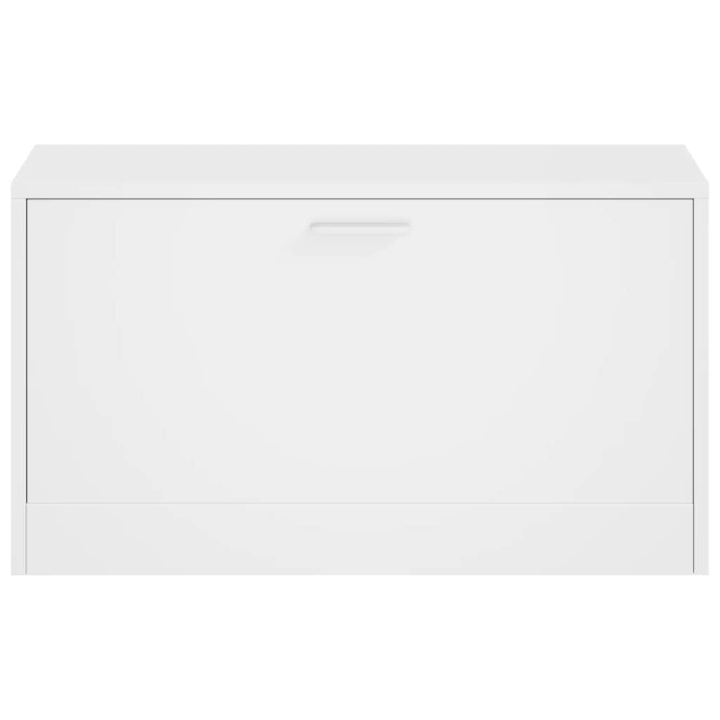 vidaXL Schuhbank Hochglanz-Weiß 80 x 24 x 45 cm Holzwerkstoff