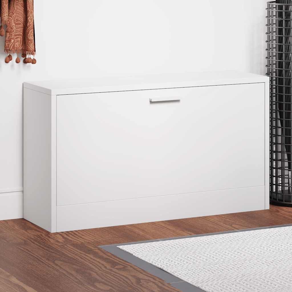 vidaXL Schuhbank Hochglanz-Weiß 80 x 24 x 45 cm Holzwerkstoff