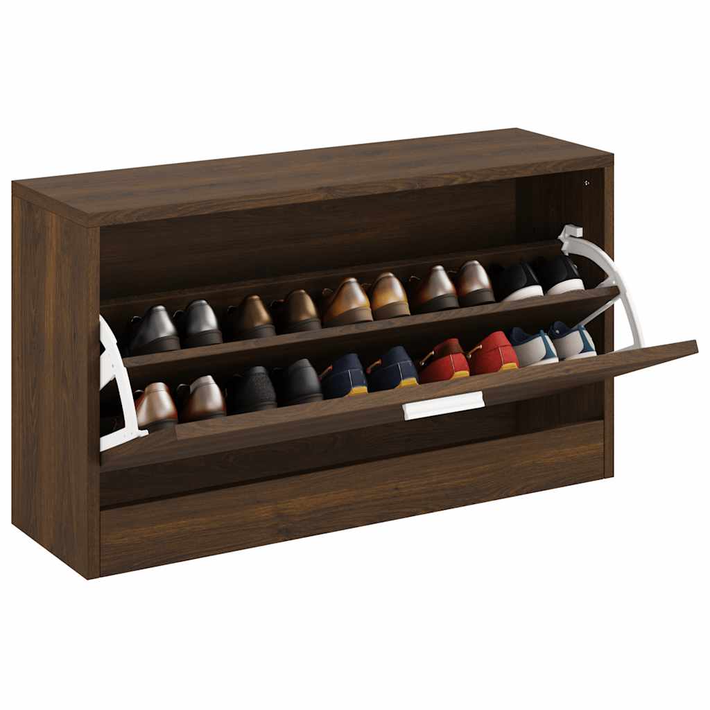 vidaXL Schuhbank Braun Eichen-Optik 80x24x45 cm Holzwerkstoff