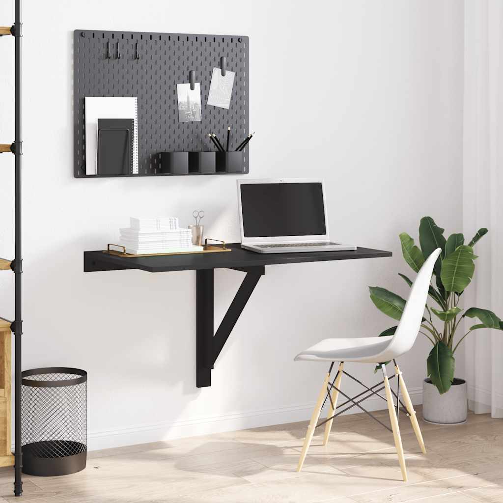 vidaXL Wand-Klapptisch Schwarz 100x60x56 cm Holzwerkstoff