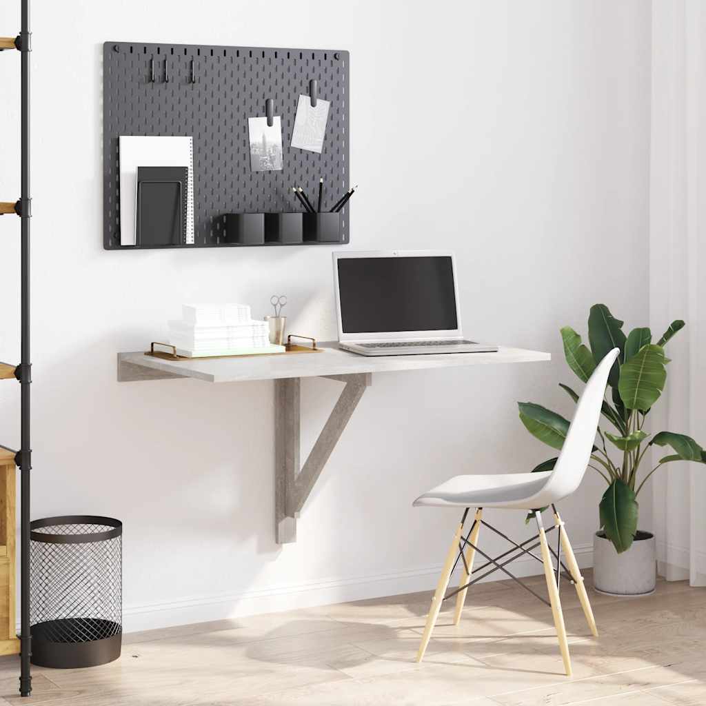vidaXL Wand-Klapptisch Betongrau 100x60x56 cm Holzwerkstoff