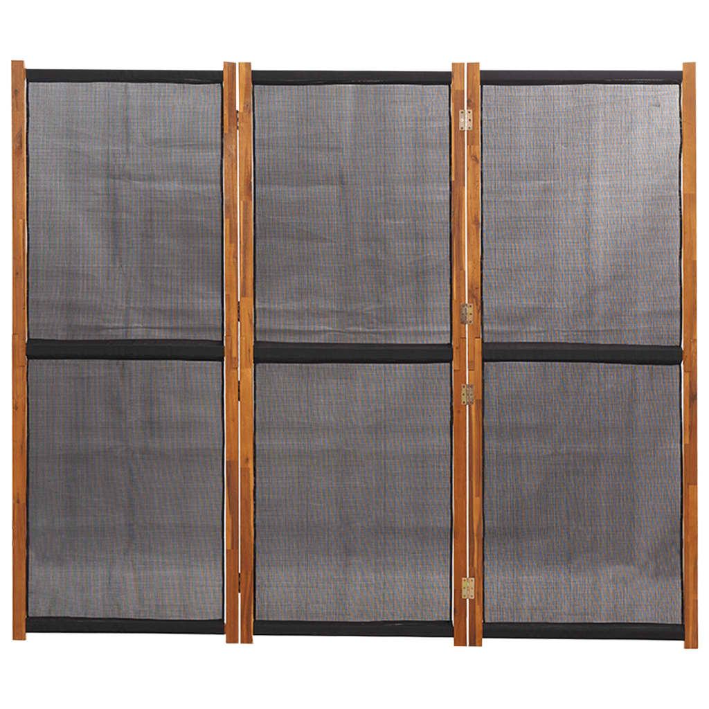 vidaXL 3-tlg. Raumteiler Schwarz 210x180 cm